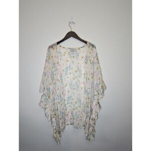 Charlie Paige‎ Cover Up KIMONO style L/XL Sheer Loose Fit